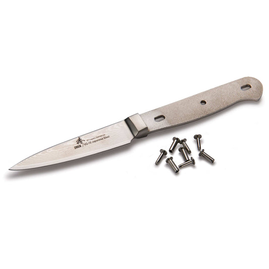 Paring Knife for Peeling Slicing Coring Fruits and Vegetables - 7-11/16" - Damascus - Unfinished Kit alt 0